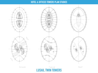 HOTEL & OFFICES TOWERS PLAN STUDIES
LUSAIL TWIN TOWERS
 