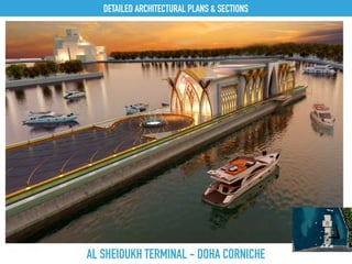 AL SHEIOUKH TERMINAL - DOHA CORNICHE
DETAILED ARCHITECTURAL PLANS & SECTIONS
 
