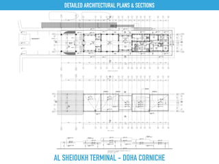 AL SHEIOUKH TERMINAL - DOHA CORNICHE
DETAILED ARCHITECTURAL PLANS & SECTIONS
 