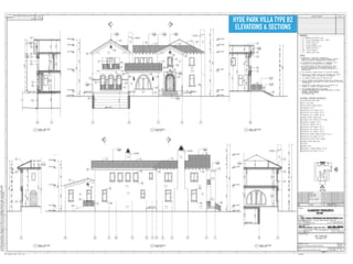 HYDE PARK VILLA TYPE B2
ELEVATIONS & SECTIONS
 