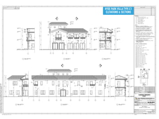 HYDE PARK VILLA TYPE C1
ELEVATIONS & SECTIONS
 