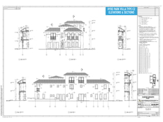 HYDE PARK VILLA TYPE C2
ELEVATIONS & SECTIONS
 