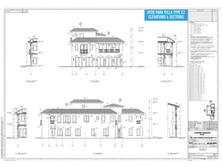 HYDE PARK VILLA TYPE C2
ELEVATIONS & SECTIONS
 
