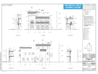 HYDE PARK VILLA TYPE D1
ELEVATIONS & SECTIONS
 