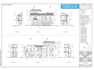 HYDE PARK VILLA TYPE D2
ELEVATIONS & SECTIONS
 