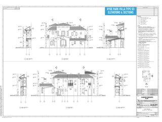 HYDE PARK VILLA TYPE D3
ELEVATIONS & SECTIONS
 