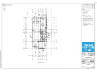 HYDE PARK
VILLA TYPE E1
PLANS
 