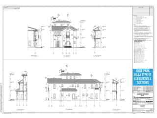 HYDE PARK
VILLA TYPE E1
ELEVATIONS &
SECTIONS
 