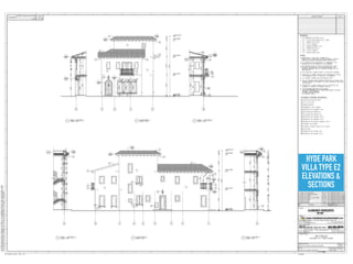 HYDE PARK
VILLA TYPE E2
ELEVATIONS &
SECTIONS
 