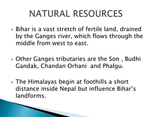 Geography of Bihar by Eithasab Ahmed | PPTX