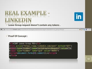 Leave Group request doesn’t contain any tokens .
Proof Of Concept :
50
 
