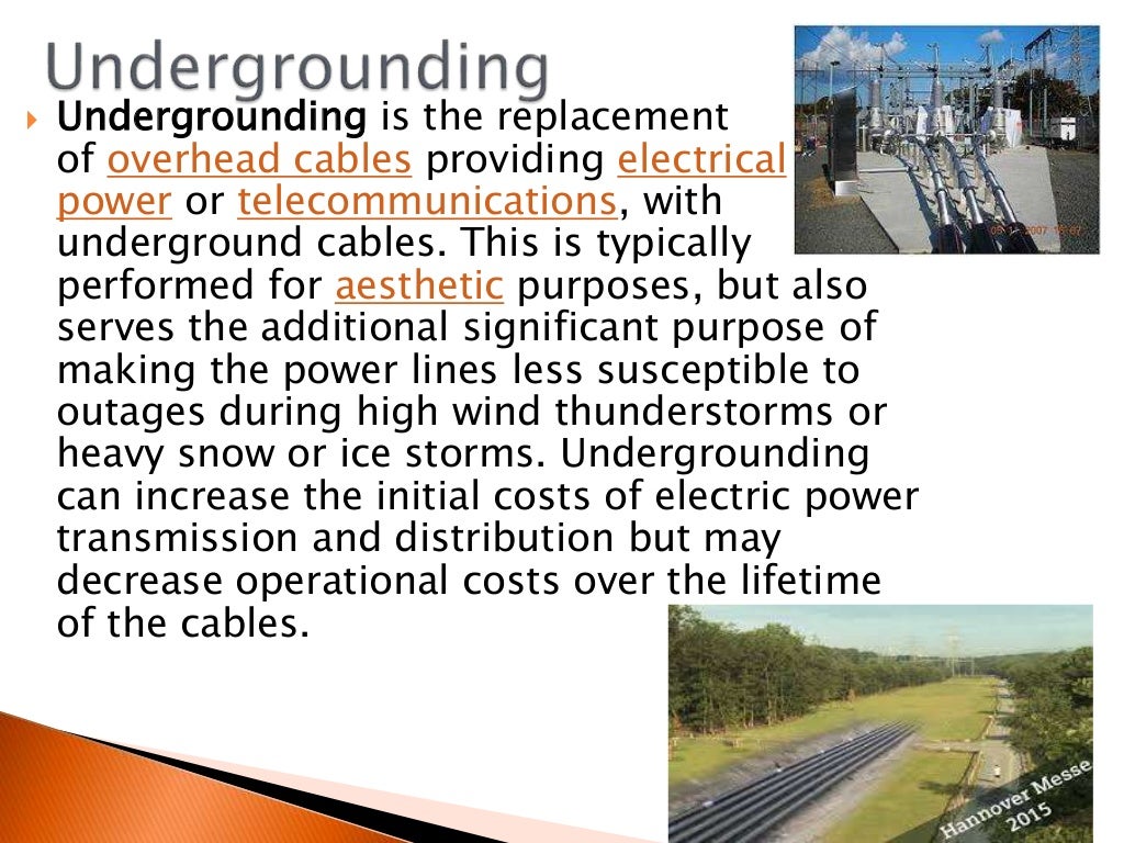 Comparison of overhead and underground transmission lines