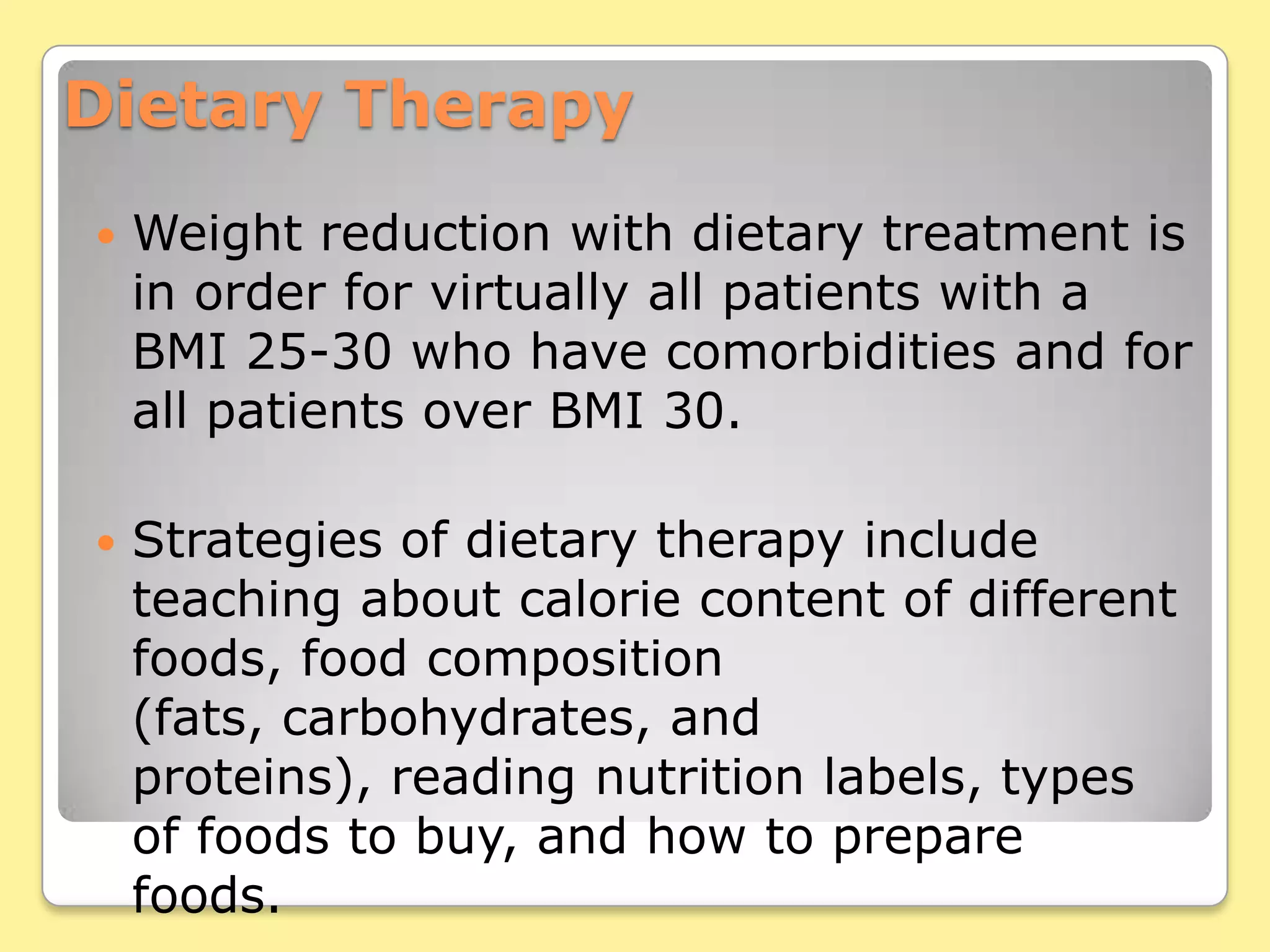 Assessment Is he overweight?  Obese?What are his key health issues? 