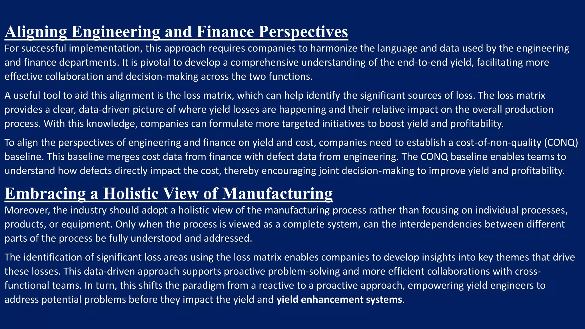 A Holistic Approach to Yield Improvement in the Semiconductor ...
