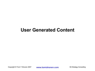 User Generated Content 