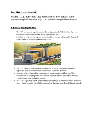 (U.S. Food and Drug Administration role | PDF