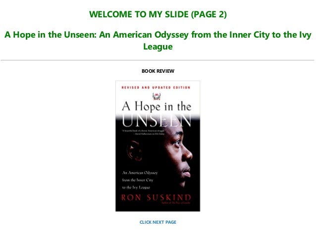 Download Read A Hope In The Unseen An American Odyssey From The Inne