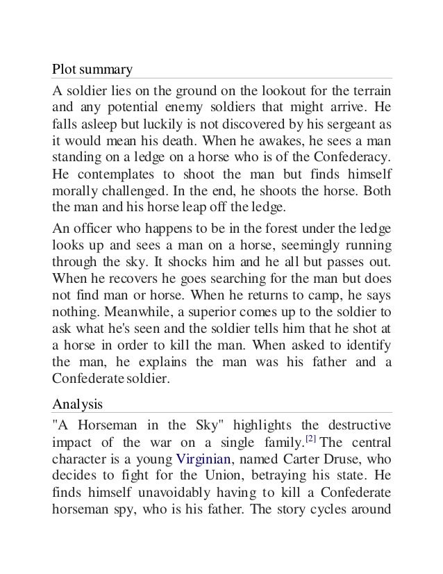 A horseman in the sky