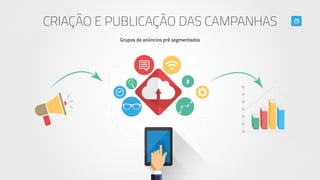 To d o s o s d i r e i t o s r e s e r v a d o s . A h o v e r M a r k e t i n g D i g i t a l .
CRIAÇÃO E PUBLICAÇÃO DAS CAMPANHAS
Grupos de anúncios pré segmentados
 