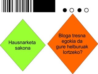 Hausnarketa  sakona Bloga tresna  egokia da  gure helburuak  lortzeko? 