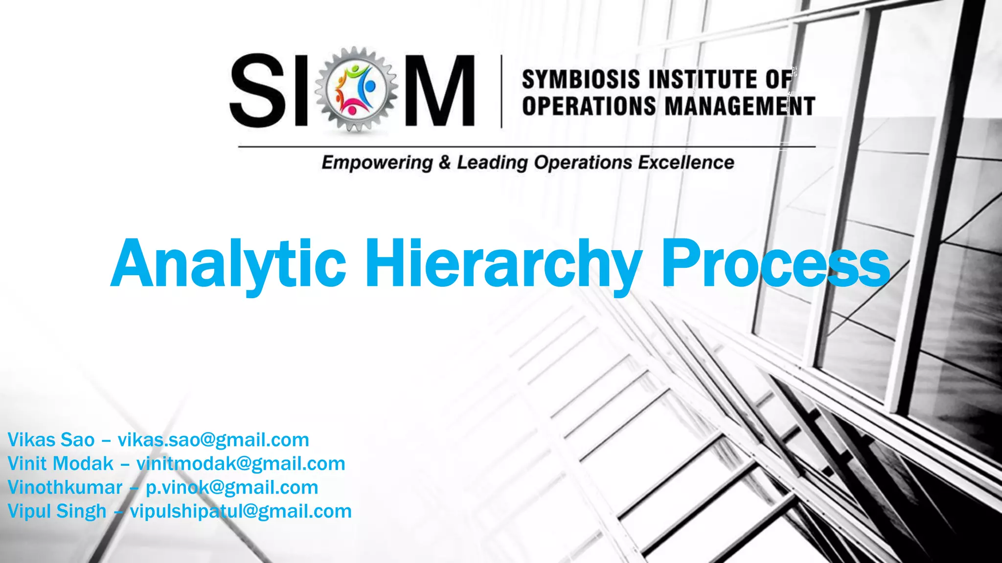 Analytic Hierarchy Process AHP | PDF