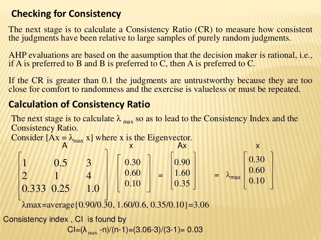 Multi Criteria Decision Making