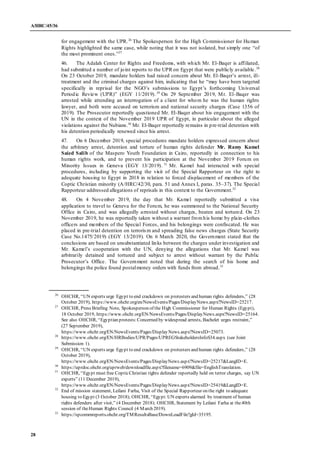 A/HRC/45/36
28
for engagement with the UPR.26
The Spokesperson for the High Commissioner for Human
Rights highlighted the ...