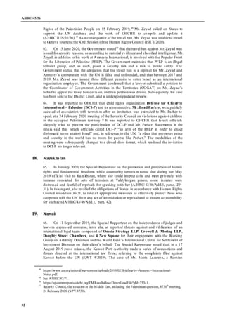 A/HRC/45/36
32
Rights of the Palestinian People on 15 February 2019, 48
Mr. Zeyad called on States to
support the UN datab...