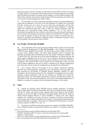 A/HRC/45/36
33
Federation national and Vice Chairperson and Chief Executive Officer of KGL Investment
Company (KGLI), was ...