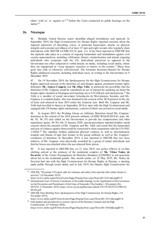 A/HRC/45/36
37
either ‘with us’ or ‘against us’”63
before the Court conducted its public hearings on the
matter.64
26. Nic...