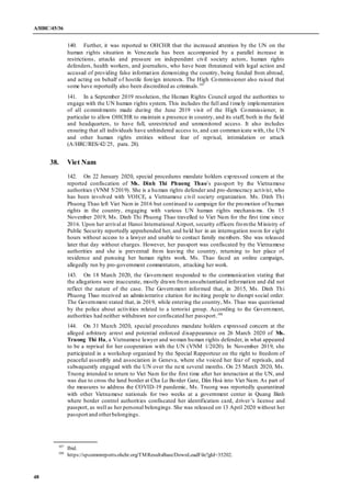 A/HRC/45/36
48
140. Further, it was reported to OHCHR that the increased attention by the UN on the
human rights situation...