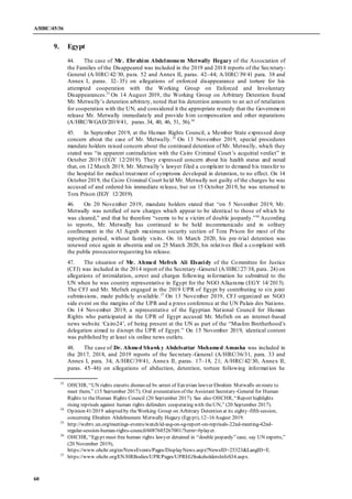 A/HRC/45/36
60
9. Egypt
44. The case of Mr. Ebrahim Abdelmonem Metwally Hegazy of the Association of
the Families of the D...