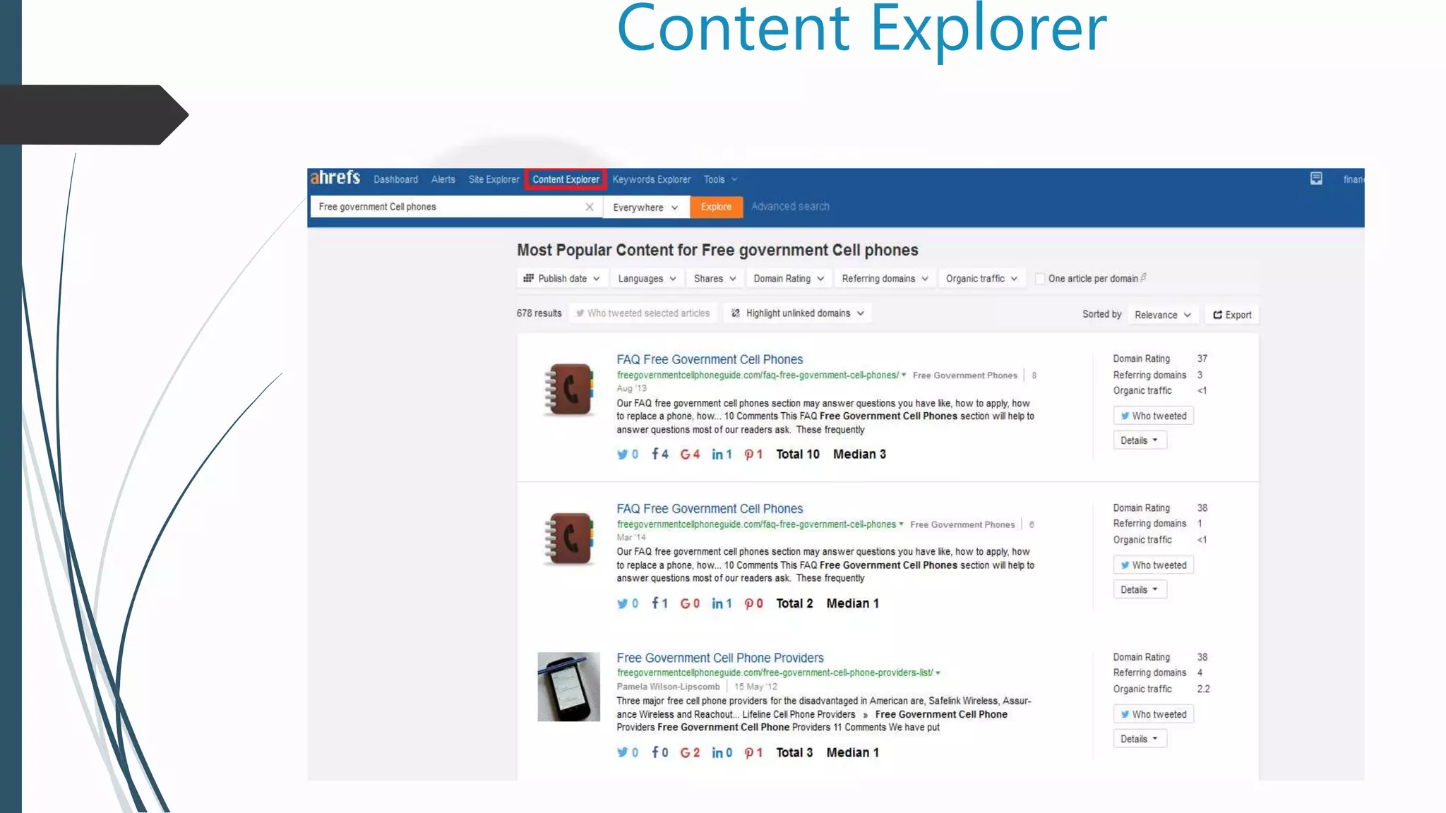 Content Explorer
 