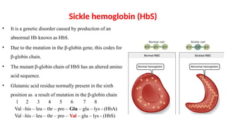 Hbs Structure Chemistry of Hemoglobin (Types, Derivatives and Disorders) | PPTX