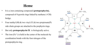 Chemistry of Hemoglobin (Types, Derivatives and Disorders) | PPTX