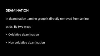 AHS amino acid metabolism power point presentation | PPTX