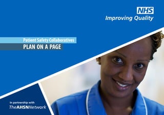Patient Safety Collaboratives 
NHS 
PLAN ON A PAGE 
In partnership with 
TheAHSNNetwork 
 