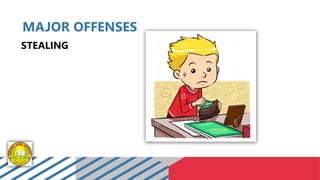 MAJOR OFFENSES
STEALING
 