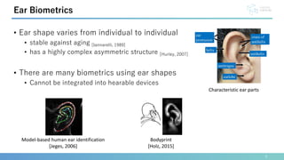 EarAuthCam: Personal Identification and Authentication Method Using Ear ...