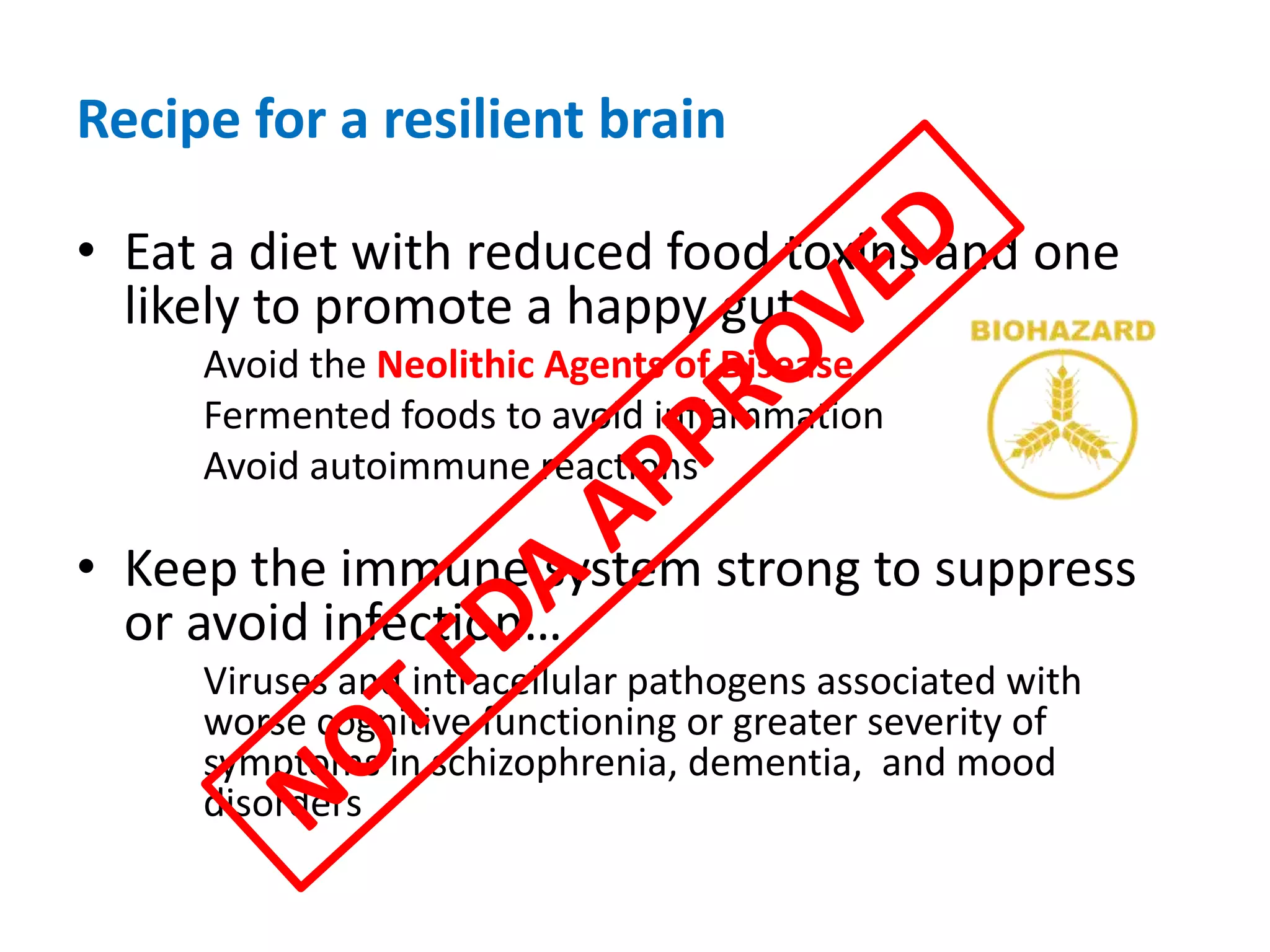 Inflammation and poor immunity (includes gut);