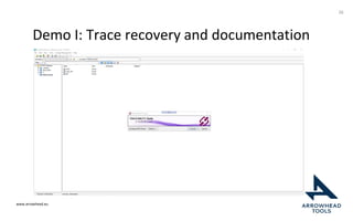 www.arrowhead.eu
Demo I: Trace recovery and documentation
26
 