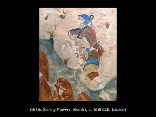 Girl Gathering Saffron Crocus Flowers
