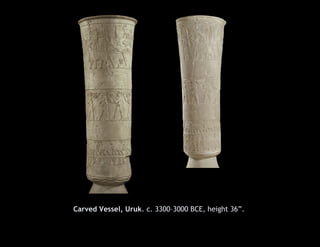 Votive Figures. c. 2900–2600 BCE, height of largest figure approx. 30”. 
 