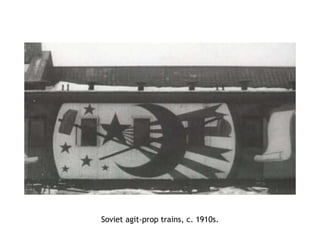 Soviet agit-prop trains, c. 1910s.
 