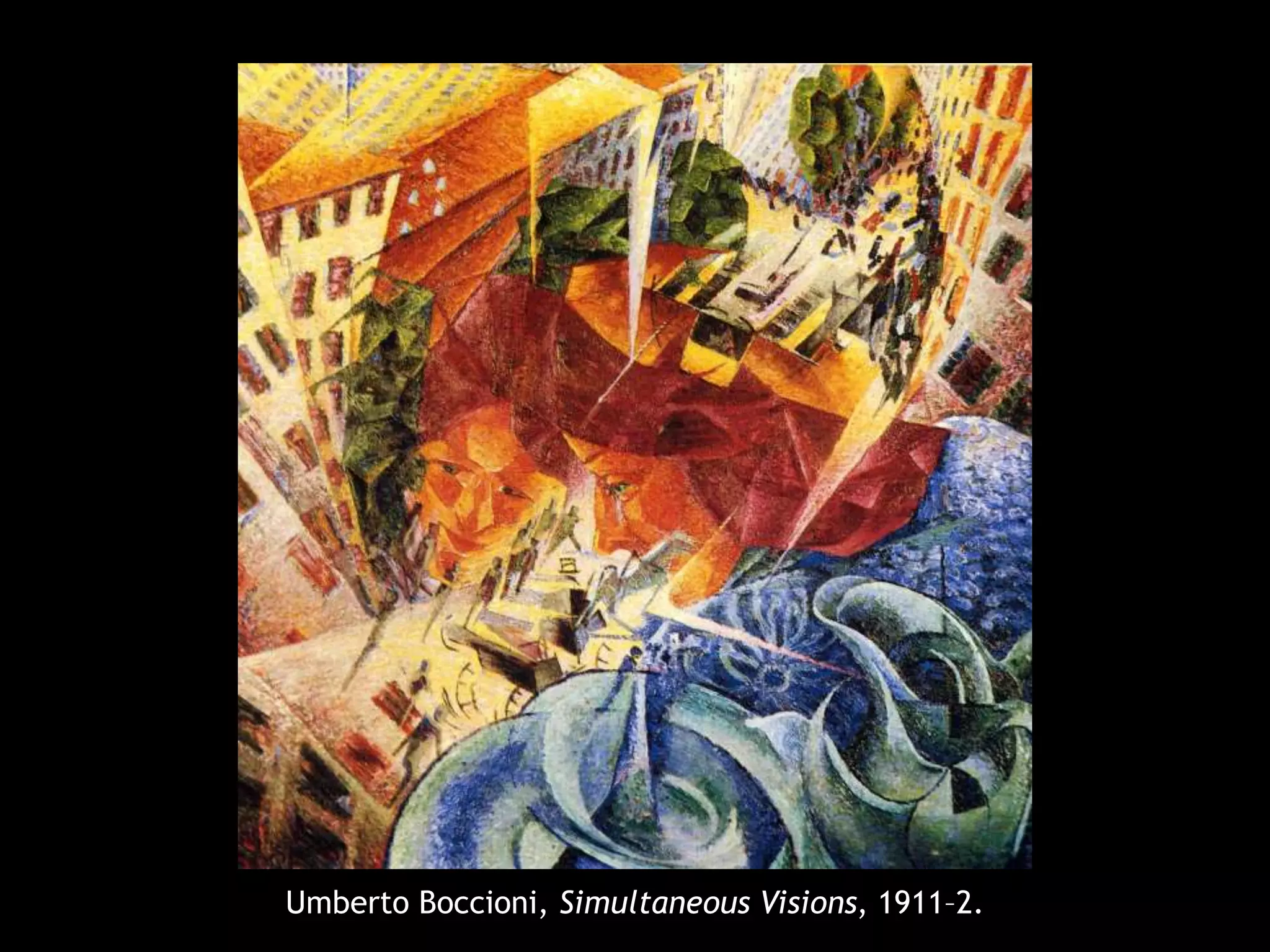 Umberto Boccioni, Simultaneous Visions, 1911–2.
 