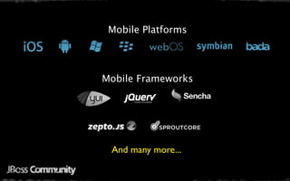 Mobile Platforms




Mobile Frameworks




 And many more...
 