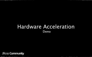 Hardware Acceleration
         Demo
 