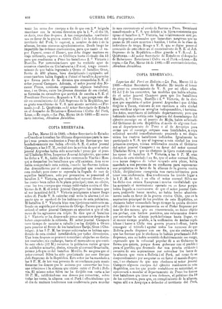 468 G U E R R A D E L P A C I F I C O .
venir los otros dos cuerpos a fin de que esa 2 . 5 8
brigada
marchase coa la misma...