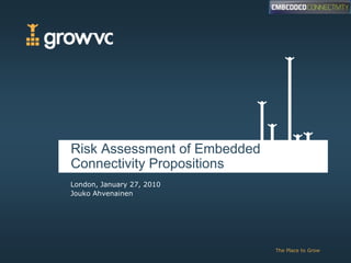 Risk Assessment of Embedded Connectivity Propositions London, January 27, 2010Jouko Ahvenainen 