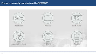 12
Products presently manufactured by SEWBOT®
 